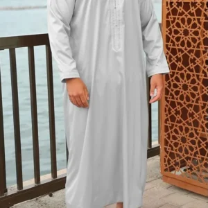 Qamis bahreini Al mashriq gris clair
