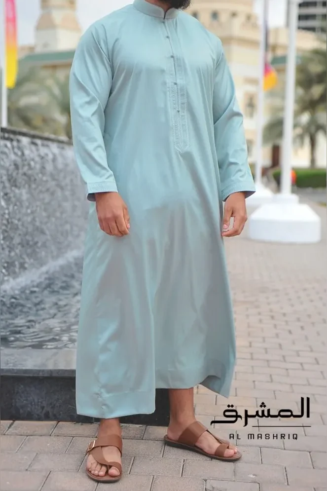Qamis bahreini Al mashriq vert pastel