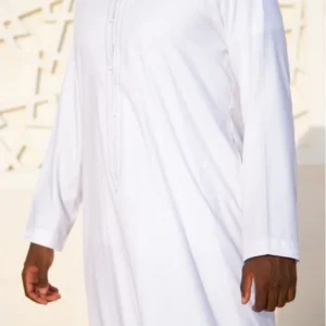 Qamis bahreini coton " Al mashriq " blanc
