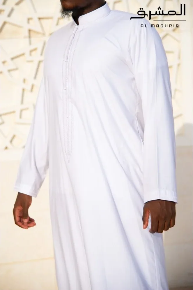 Qamis bahreini coton " Al mashriq " blanc