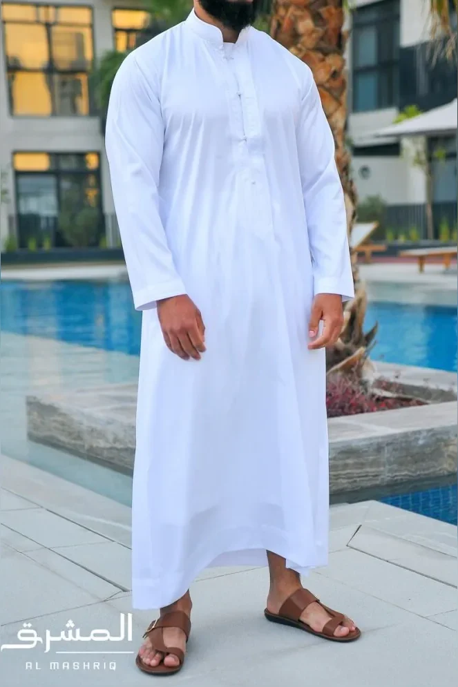 Qamis bahreini Al mashriq blanc