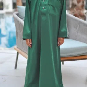 Qamis saoudien enfant Al mashriq vert