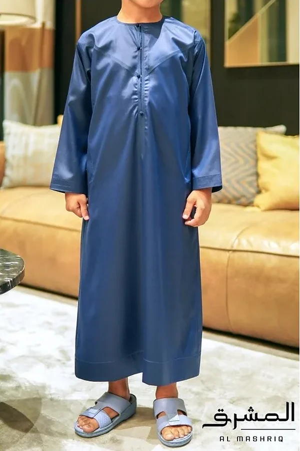 Qamis émirati enfant Al mashriq bleu nuit