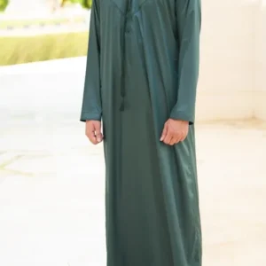 Qamis émirati vert bouteille Al mashriq