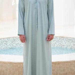 Qamis émirati vert pastel Al mashriq