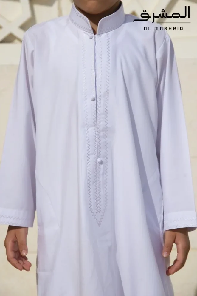 Qamis enfant bahreini "Al mashriq" Blanc