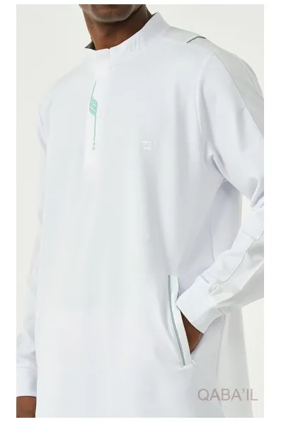 Qamis qaba'il qc Subtil blanc