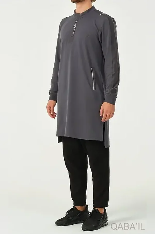 Qamis qaba'il qc Subtil gris anthracite