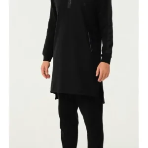 Qamis qaba'il qc Subtil noir et violet