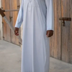 Qamis saoudien "Al mashriq" gris clair