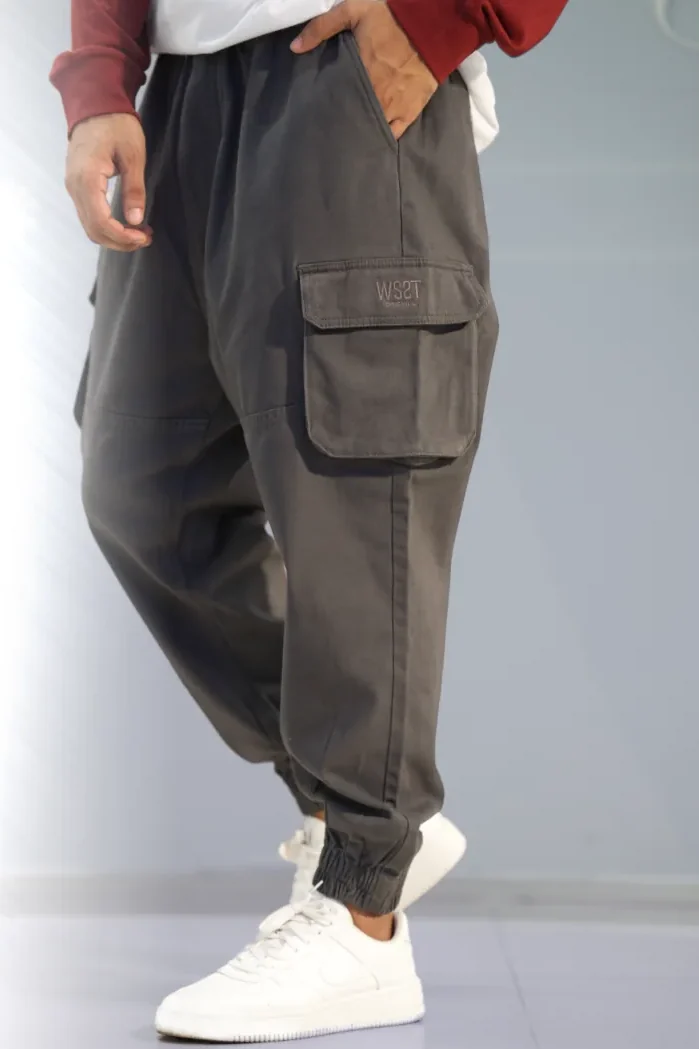 Sarouel cargo wassat gris fonce