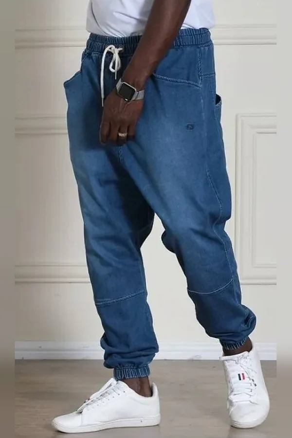 Saroual qaba'il Strech light blue
