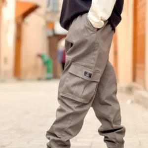 Sarouel cargo enfant ASWAF kaki