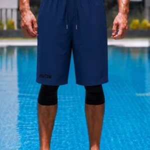 Sarouel de bain haytam bleu