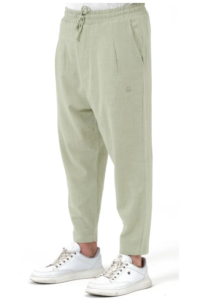 Sarouel qabail Classic lin vert sauge