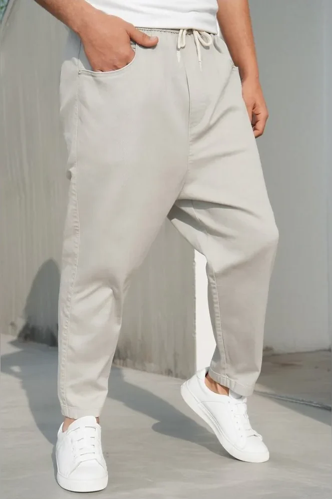 Sarouel qabail jean drop beige