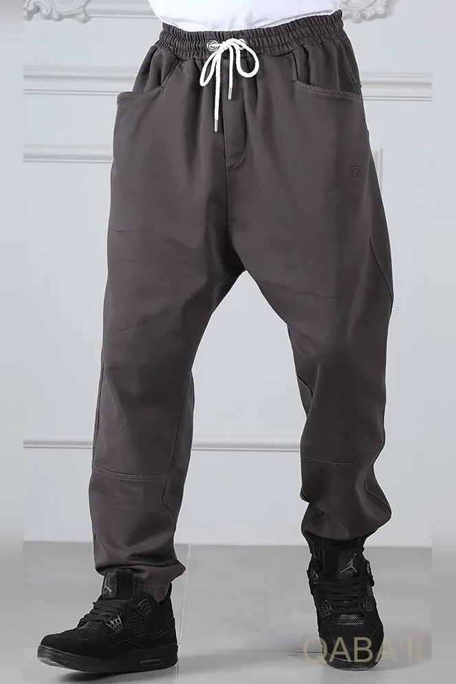 Sarouel qabail pants stretch anthracite