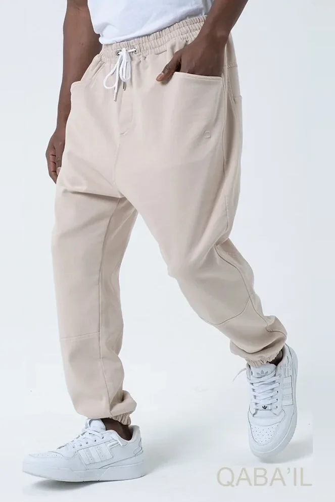 Sarouel qabail pants stretch beige
