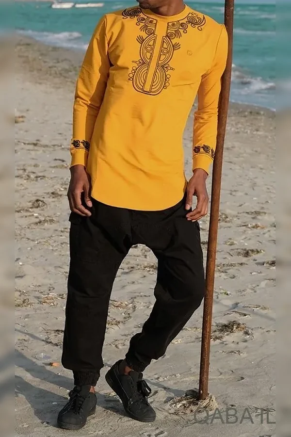 Sweat qaba'il ethniz afro up moutarde