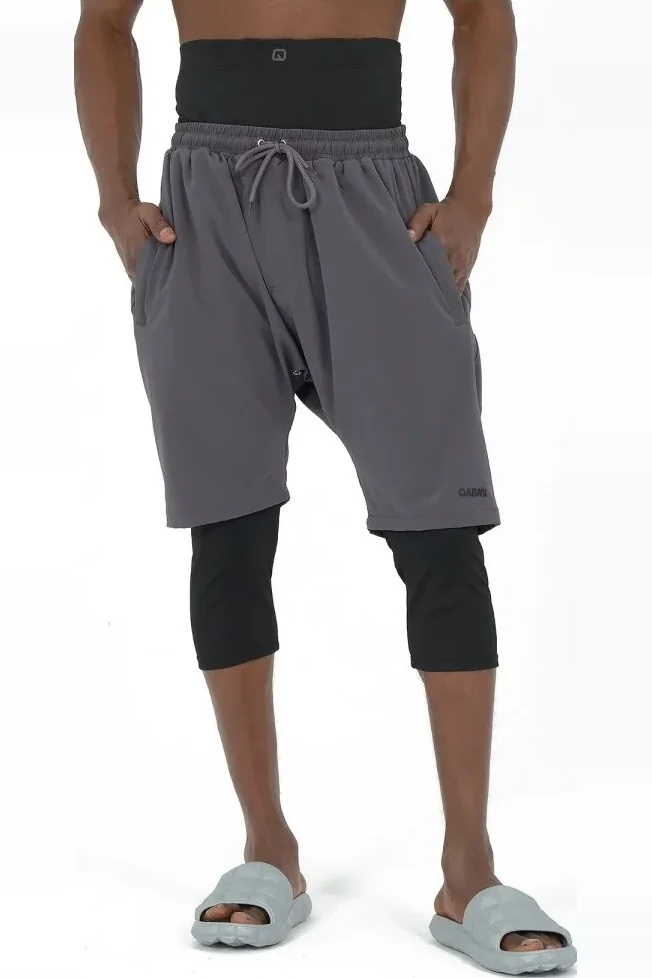 Swimshort de bain qabail gris anthracite