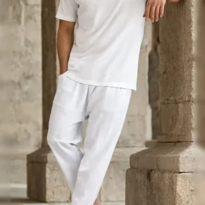 Tee shirt qabail waffle ecru