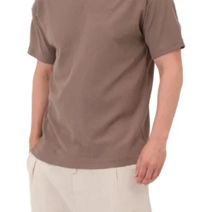 Tee shirt qabail waffle taupe