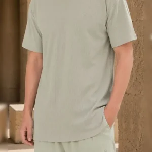 Tee shirt qabail waffle vert